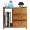 Bamboo Chest of Drawers Bedside Table Cabinet 3 Drawer Bedroom Storage Furniture