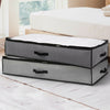 2X 90L Underbed Clothes Storage Bags Zipped Organizer Wardrobe Cube Closet Boxes
