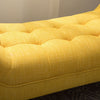 Velvet Fabric Bed End Bench Upholstered Tufted Accent Lounge Sofa Window Seat UK