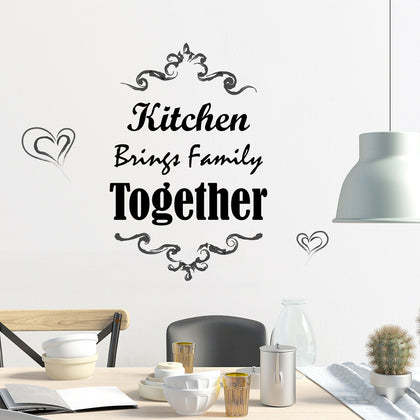 Contemporary Kitchen Family Wall Stickers Art Home Decoration House Quote Decal