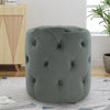 Velvet Vanity Makeup Stool Footstool Dressing Table Chair Round Upholstered Seat