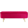 VELVET STORAGE OTTOMAN BENCH POUFFE FOOTREST BEDROOM LIVINGROOM SEAT