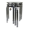 Aluminium Chrome Bistro Table Square Round Stacking Chair Cafe Outdoor Furniture