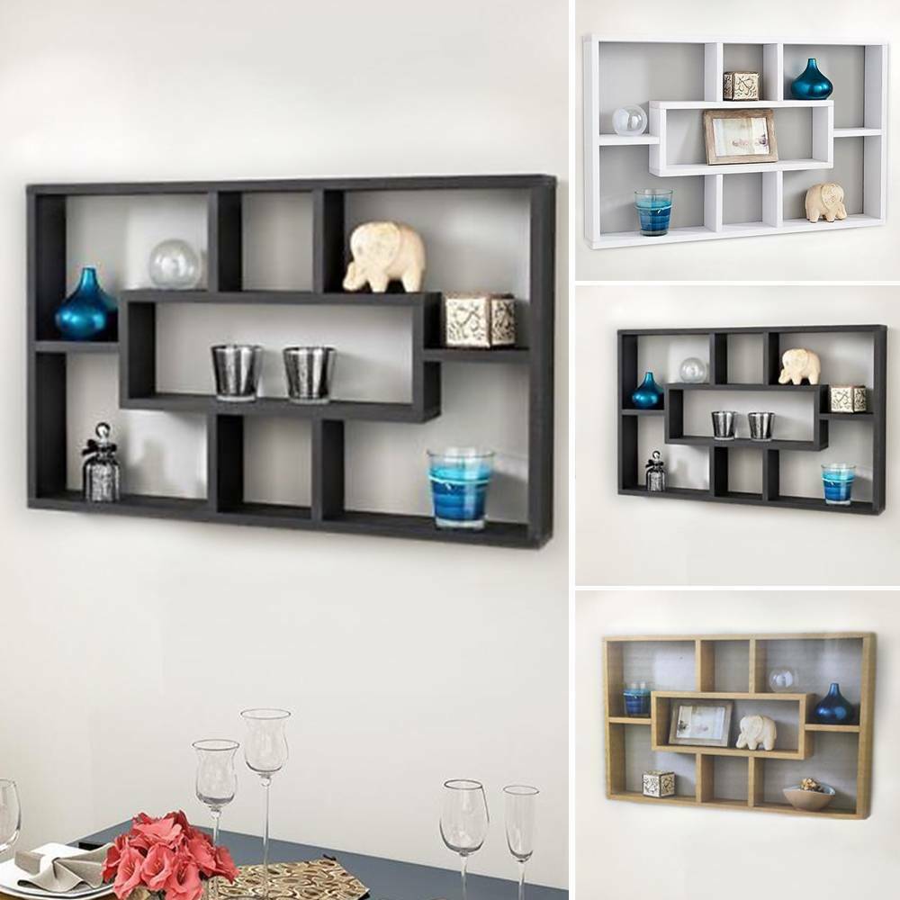 Stylish Space Saving Floating Wall Shelves Display Shelf Bookshelf Storage Unit