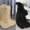 150*200 Multicolor Knitted Blankets Hand Knit Sofa Blanket thick warm Chunky