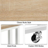 C Shaped Side Table Snack Coffee End Table for Living Room, Slides Up to Sofa