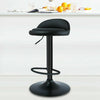 Set of 2 Bar Stools Leather Swivel Gas Lift Chair Kitchen Breakfast Pub Black