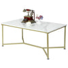 Modern Rectangular Coffee Tea Table with Metal LegsLiving Room Office Furniture
