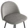 2er Barstool Breakfast stool Metal+Velvet Counter Bar Chair Faux Bar Stool