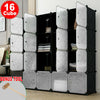 16 Cube Modular DIY Plastic Wardrobe Cupboard Cabinet Organizer Storage Shelves