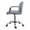 Swivel Office Chair Padded Seat Faux PU Leather Computer Chair Adjustable Height
