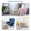 Fabric Round Ottoman Footstools Foot Rest Stool Pouffe Living Room Furniture NEW