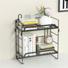 2 Tier Over The Toilet Storage Shelf Bathroom Rack Organizer with Paper Holdder