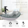 Countertop Basin Set Tempered Glass Wash Bowl Waste Tap Under Sink Unit Cabinet