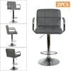 2X Bar Stools Leather Swivel Gas Lift Chair Kitchen Breakfast Pub Black,Red,Grey