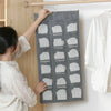 Double Sided Hanging Hook Organiser Storage 30 Pockets Wardrobe Rack Shelf UK