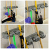 Mop Rack Wall Mounted Brush Broom Holder Hanger Organizer Storage Cleaning Tool