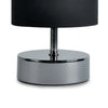 MiniSun Touch Table Lamp - Modern Chrome Bedside Dimmable Light Black Lampshade