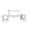 Set Of 4 Wooden Floating Cube Shelves Wall Hanging Storage Display Deco Shelving