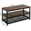 Rectangle Living Room Coffee Table Wall Side Shelf Industrial Wood TV Stand Desk