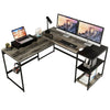 240cm L-Shaped Desk Writing Table for Workstation Home Office w/ Monitor Stand