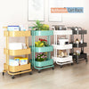 3/4 Tier Portable Kitchen Salon Spa Trolley Cart Storage Rack Rolling Wheels UK