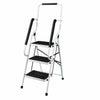 3 Step Ladder With Safety Handrail Foldable Safety Non Slip Matt Safe Heavy Duty