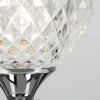 Pair Of Chrome Touch Table Lamps Diamond Glass Design Shade Modern Lights