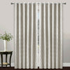 Stylish Embossed Silver Blackout Drapes Insulated Energy Saving Eyelet Curtains