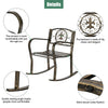 Artisasset Metal 1 Seat Garden Outdoor Rocking Chair Vintage Style Bronze Patio