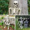 170cm Poseable Human Skeleton Skull Hanging Halloween Scary Decoration