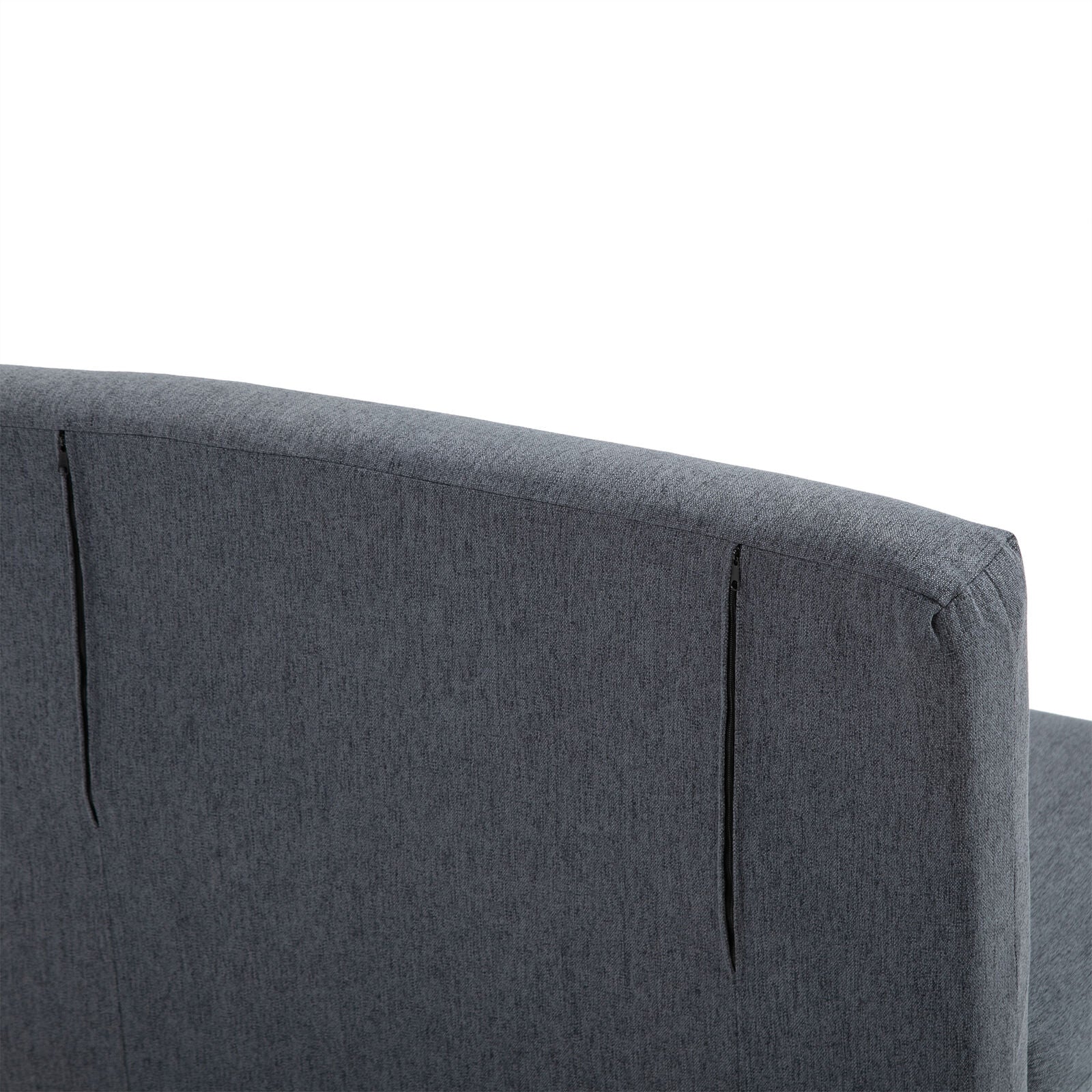HOMCOM Folding 5 Position Steel Convertible Sleeper Bed Sofa Chair Lounge- Black