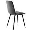 4 Pcs Velvet Dining Chairs Set Soft Padded Seat Metal Leg Modern Office Kitchen