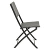 Folding Rattan Garden Bistro Set Outdoor Patio Furniture 2Chairs +1 Square Table