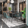 Mondeer Dining Chairs Set 2/4/6 Fabric Upholstered Seat Metal Legs Dining Room
