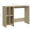 Modern Small Kids Desk Oak Office Writing PC Laptop Table Shelves Shelf Storage
