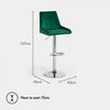 Bar Stool Green Velvet - Gas Lift - Breakfast Bar Stool Kitchen Furniture Home