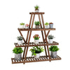 Wood Flowerbed Ladder Shelf Stand Plant Flower Pot Display Rack Living Room Home