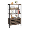 Industrial Bookshelf Storage Cabinet Bookcase w/ Shelves Display Living Room