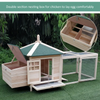 Wooden Chicken Coop with Egg Nesting Box Ducks Hen House Cage Poultry Hutch Run