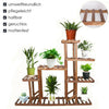 Wooden Flower Plant Pot Shelf Stand 5 Holder Garden Terrace Florist Display Rack