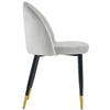 Velvet Dining Chairs Set of 2 Kitchen Leisure Chairs w/ Metal Legs Accent Chairs