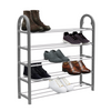 5 Tier SHOE RACK Stand Storage Organiser Compact SPACE SAVE Shelf Grey