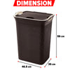 65L Plastic Large Laundry Basket with Lid Washing Hamper Dirty Clothes Storage