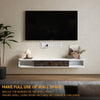 120CM 140CM Floating Wall Mounted TV Cabinet Narrow Floating Shelf TV Unit Stand