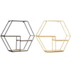 Metal Wall Shelf Rack Storage Craft Industrial Style Home Decor Shelf Black/Gold