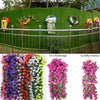 Artificial Fake Hanging Flowers Vine Plant Home Garden Decor Indoor Outdoor DDUK
