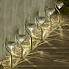 Pack Of 6 Solar Powered LED Stainless Steel Diamond Effect Garden Stake Lights