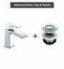Neshome Cloakroom Modern Bathroom Basin Sink Mono Chrome Mixer Tap & Waste
