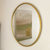 Industrial Gold Round Frame Home Bathroom Glass Wall Mounted Vanity Mirror 50cm